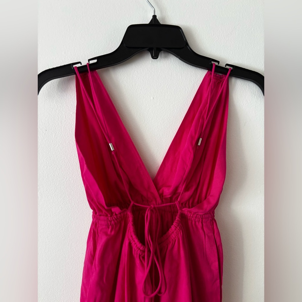 Rosevelvet Hot Pink Sexy Date Night Backless Jumpsuit medium new medium - Picture 2 of 4